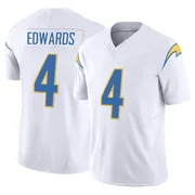 Men's Nike Los Angeles Chargers Gus Edwards White Vapor F.U.S.E. Jersey - Limited