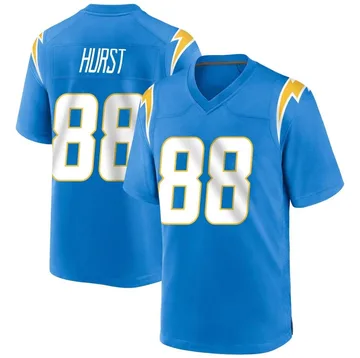 Men's Nike Los Angeles Chargers Hayden Hurst Blue Powder Alternate Jersey - Game