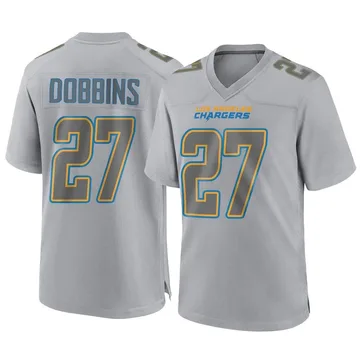 Men's Nike Los Angeles Chargers J.K. Dobbins Gray Atmosphere Fashion Jersey - Game