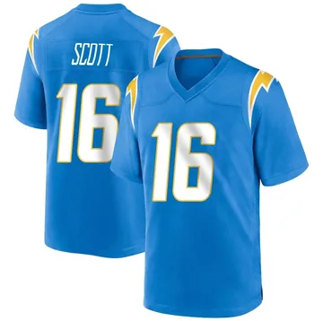 Men's Nike Los Angeles Chargers JK Scott Blue Powder Alternate Jersey - Game