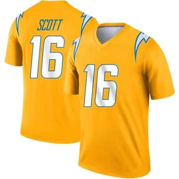 Men's Nike Los Angeles Chargers JK Scott Gold Inverted Jersey - Legend