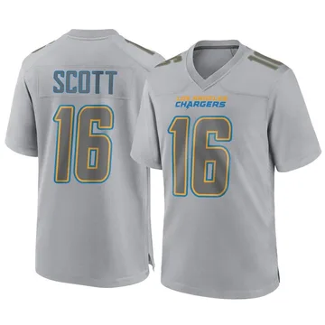 Men's Los Angeles Chargers JK Scott Gray Atmosphere Fashion Jersey - Game