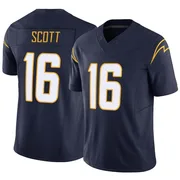 Men's Nike Los Angeles Chargers JK Scott Navy Vapor F.U.S.E. Jersey - Limited