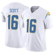 Men's Nike Los Angeles Chargers JK Scott White Vapor F.U.S.E. Jersey - Limited