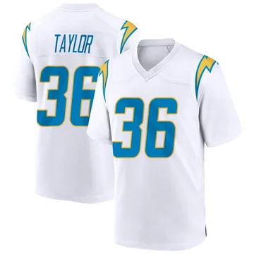 Men's Nike Los Angeles Chargers Ja'Sir Taylor White Jersey - Game