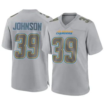 Men's Nike Los Angeles Chargers Jaylen Johnson Gray Atmosphere Fashion Jersey - Game