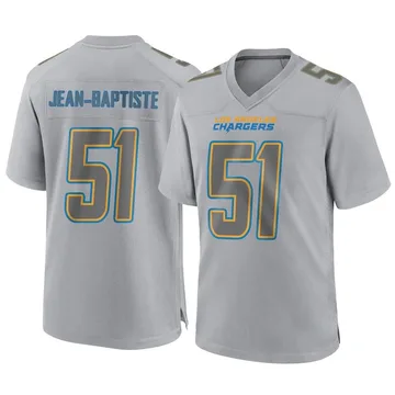 Men's Nike Los Angeles Chargers Jeremiah Jean-Baptiste Gray Atmosphere Fashion Jersey - Game