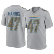 Men's Nike Los Angeles Chargers Josh Harris Gray Atmosphere Fashion Jersey - Game