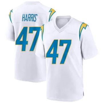 Men's Nike Los Angeles Chargers Josh Harris White Jersey - Game