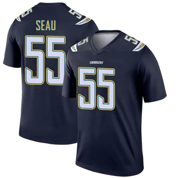 Men's Nike Los Angeles Chargers Junior Seau Navy Jersey - Legend