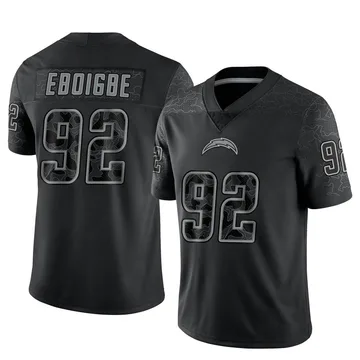 Men's Nike Los Angeles Chargers Justin Eboigbe Black Reflective Jersey - Limited