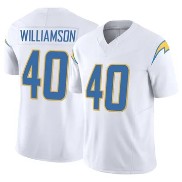 Men's Nike Los Angeles Chargers Kendall Williamson White Vapor F.U.S.E. Jersey - Limited