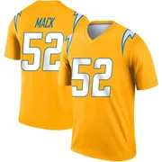 Men's Nike Los Angeles Chargers Khalil Mack Gold Inverted Jersey - Legend