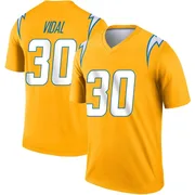 Men's Nike Los Angeles Chargers Kimani Vidal Gold Inverted Jersey - Legend