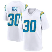 Men's Nike Los Angeles Chargers Kimani Vidal White Jersey - Game