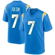 Men's Nike Los Angeles Chargers Kristian Fulton Blue Powder Alternate Jersey - Game