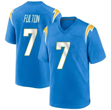 Men's Nike Los Angeles Chargers Kristian Fulton Blue Powder Alternate Jersey - Game