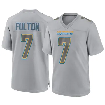 Men's Nike Los Angeles Chargers Kristian Fulton Gray Atmosphere Fashion Jersey - Game