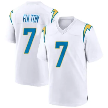 Men's Nike Los Angeles Chargers Kristian Fulton White Jersey - Game