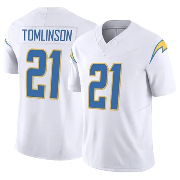 Men's Nike Los Angeles Chargers LaDainian Tomlinson White Vapor F.U.S.E. Jersey - Limited