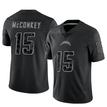 Men's Nike Los Angeles Chargers Ladd McConkey Black Reflective Jersey - Limited