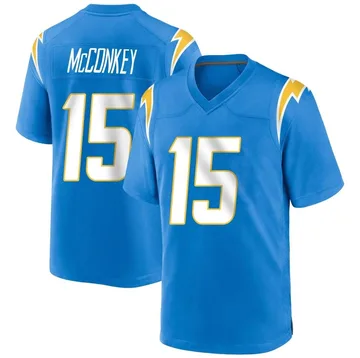 Men's Nike Los Angeles Chargers Ladd McConkey Blue Powder Alternate Jersey - Game