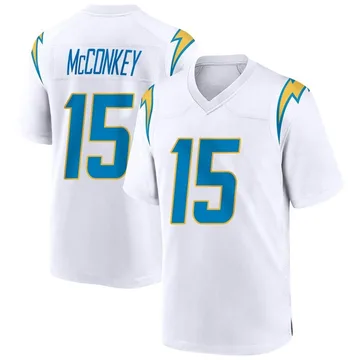 Men's Nike Los Angeles Chargers Ladd McConkey White Jersey - Game