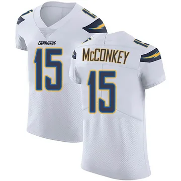 Men's Nike Los Angeles Chargers Ladd McConkey White Vapor Untouchable Jersey - Elite