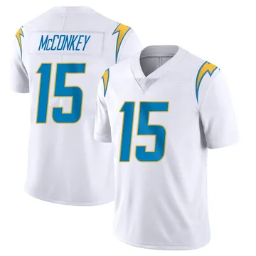 Men's Nike Los Angeles Chargers Ladd McConkey White Vapor Untouchable Jersey - Limited