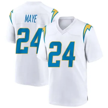 Men's Nike Los Angeles Chargers Marcus Maye White Jersey - Game