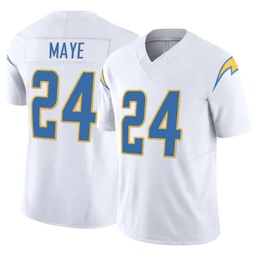 Men's Nike Los Angeles Chargers Marcus Maye White Vapor F.U.S.E. Jersey - Limited