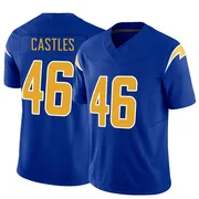 Men's Nike Los Angeles Chargers McCallan Castles Royal Vapor F.U.S.E. Jersey - Limited