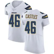 Men's Nike Los Angeles Chargers McCallan Castles White Vapor Untouchable Jersey - Elite