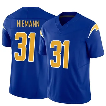 Men's Nike Los Angeles Chargers Nick Niemann Royal Vapor F.U.S.E. Jersey - Limited