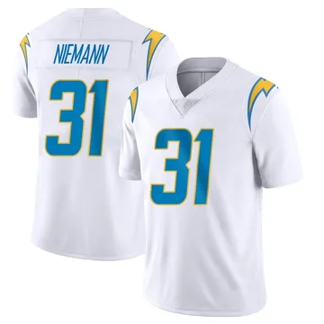 Men's Nike Los Angeles Chargers Nick Niemann White Vapor Untouchable Jersey - Limited