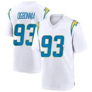 Men's Nike Los Angeles Chargers Otito Ogbonnia White Jersey - Game