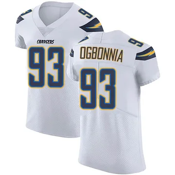 Men's Nike Los Angeles Chargers Otito Ogbonnia White Vapor Untouchable Jersey - Elite