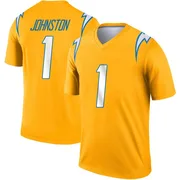 Men's Nike Los Angeles Chargers Quentin Johnston Gold Inverted Jersey - Legend