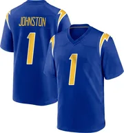 Men's Nike Los Angeles Chargers Quentin Johnston Royal 2nd Alternate Jersey - Game