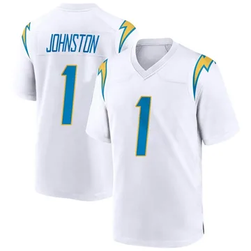 Men's Nike Los Angeles Chargers Quentin Johnston White Jersey - Game