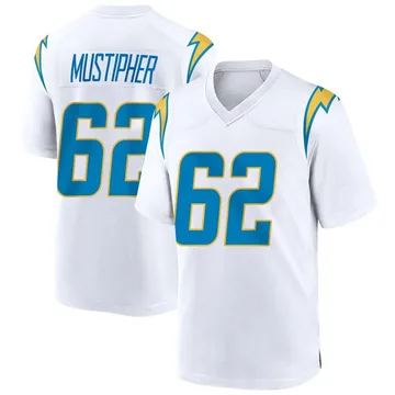 Men's Nike Los Angeles Chargers Sam Mustipher White Jersey - Game