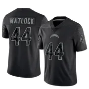 Men's Nike Los Angeles Chargers Scott Matlock Black Reflective Jersey - Limited