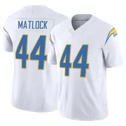 Men's Nike Los Angeles Chargers Scott Matlock White Vapor F.U.S.E. Jersey - Limited