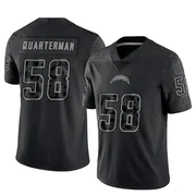 Men's Nike Los Angeles Chargers Shaq Quarterman Black Reflective Jersey - Limited