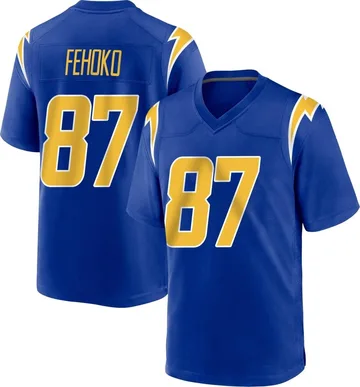 Men's Nike Los Angeles Chargers Simi Fehoko Royal 2nd Alternate Jersey - Game