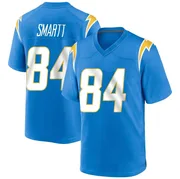 Men's Nike Los Angeles Chargers Stone Smartt Blue Powder Alternate Jersey - Game