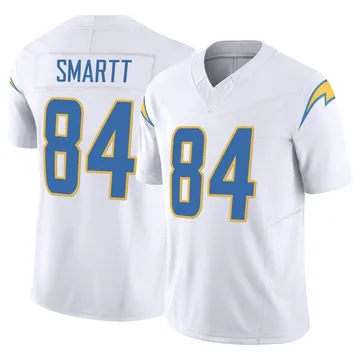 Men's Nike Los Angeles Chargers Stone Smartt White Vapor F.U.S.E. Jersey - Limited