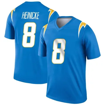 Men's Nike Los Angeles Chargers Taylor Heinicke Blue Powder Jersey - Legend