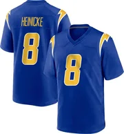 Men's Nike Los Angeles Chargers Taylor Heinicke Royal 2nd Alternate Jersey - Game