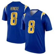 Men's Nike Los Angeles Chargers Taylor Heinicke Royal 2nd Alternate Jersey - Legend